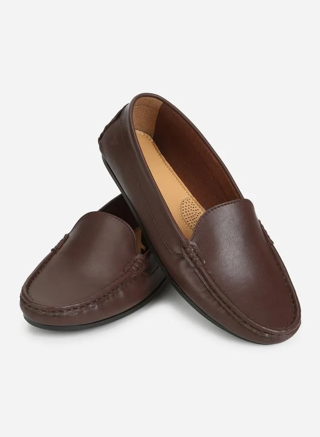 يوهو لوفر كاجوال سادة بلون بني قهوة